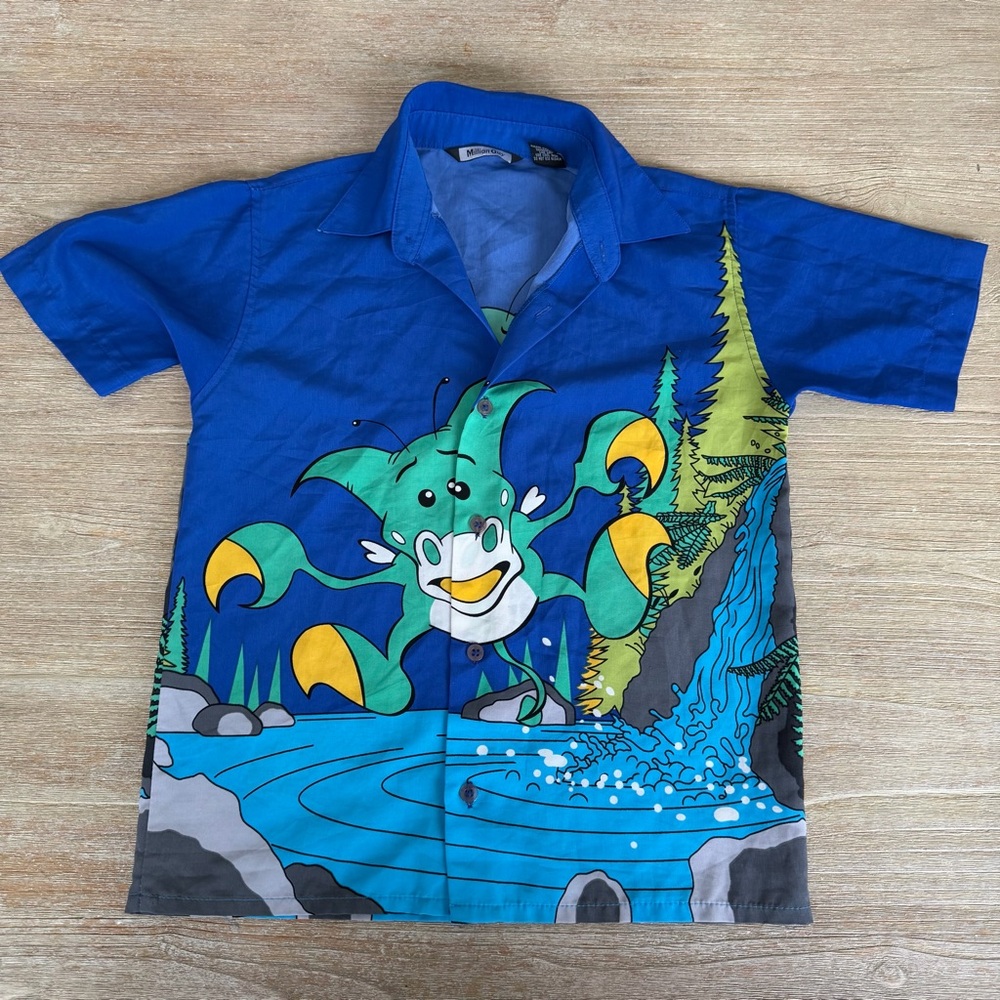 Vintage 90’s Million Guy Anime Kid’s Size 6 Short Sleeve Button Up-Y2K Street